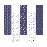 woopme Set of 5 Magnetic Colorful Line Art Design Bookmark for Book Lovers Readers Students Gift Magnetic Page Clips Folding