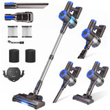 AIRDIYA Cordless Vacuum Cleaner, Super Power Suction Stick Vacuum Cleaners with 2200 mAh Battery,8-in-1 Lightweight Self-Standin