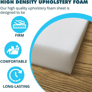 Foamma 4x 24x 24(1 Pack) - High Density Outdoor Couch Cushion Replacement for Patio Furniture, Square Foam Pad for C