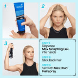 Redken Max Sculpting Gel For All Hair Types - Provides Body & High Shine Finish With Long-Lasting Shape Memory, Flake-Free Contr