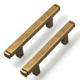 Goo-Ki Vintage Brass Drawer Handles 3 in (76mm) Hole Centers Straight Bar Pull,6-Pack Antique Bronze Solid Cabinet Handles for K