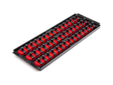 TEKTON 3/8 Inch Drive 3-Rail Socket Organizer Set, Red (45-Tool) | OST16145 | Made in USA