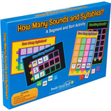 Really Good Stuff How Many Sounds And Syllables A Segment And Sort Activity 4 boards, 60 chips