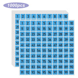 STARLIBOO 1 to 100 Consecutive Number Stickers,1 inch Square Small Number Stickers Labels for Inventory, Storage, Organizing, Bo