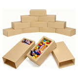 Corsiampoo 30 Pieces Brown Kraft Gift Boxes, 6.5x 3.5x 2 Inches Small Cardboard Box for Business Jewelry Weeding Party Favors Pr