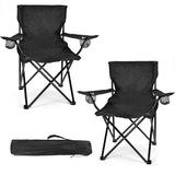 WEIDIORME 2 Pack Lightweight Camping Chairs for Adults & Teens, 250LBS Capacity Foldable Portable Chairs with Carry Bag, Compact