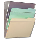 Universal UNV53682 3Pocket Wall File Starter Set Letter Size, Clear (1Set)