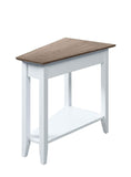 Convenience Concepts American Heritage Wedge End Table 24 - Classic Living Room Table with Storage Shelf,Side Table for Family R