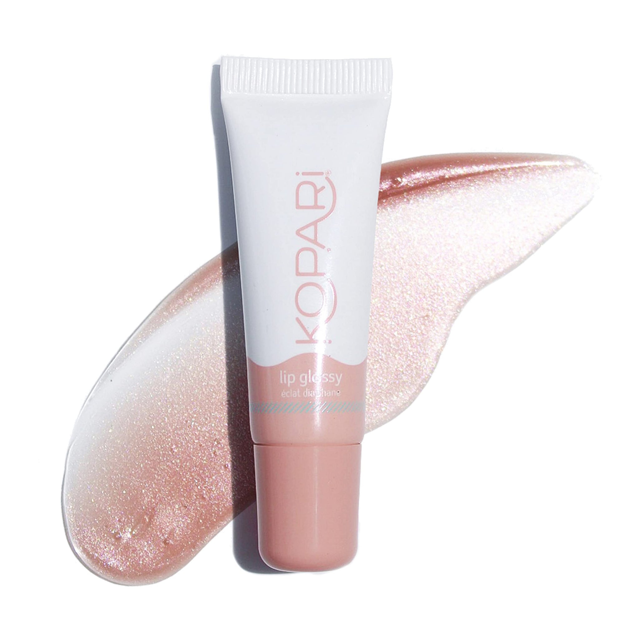 Kopari Coconut Lip Glossy | Nude Tint Birthday Suit | Vegan Hydrating Moisturizing Lip Oil Vitamin E Shea Butter Long Wear High 