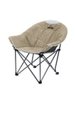 OUTDOOR LIVING SUNTIME Sofa Chair, Oversize Padded Moon Leisure Portable Stable Comfortable Folding Chair for Camping, Hiking, C