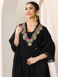 Libas Women'S Pure Cotton Kurta Sets (99415_Black_Xxl)