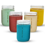 minliving Mason Jar Silicone Sleeve, 8oz Ball & Kerr, Kids Cup Holder 5pk