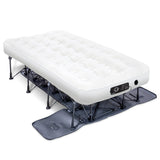 Ivation EZ-Bed (Twin) Air Mattress with Deflate Defender Technology Dual Auto Comfort Pump and Dual Layer Laminate Material - Ai