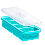 Souper Cubes 1 Cup Silicone Freezer Mold with Lid, Aqua, 1-Pack