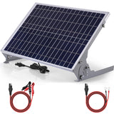 SUNER POWER 12V 30W Solar Battery Charger Maintainer, Built-in UltraSmart MPPT Controller, Adjustable Mount Bracket, Waterproof 