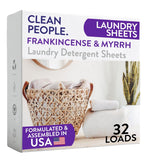 The Clean People Laundry Detergent Sheets Laundry Soap Ultra Concentrated, Recyclable Packaging, Stain Fighting Frankincen