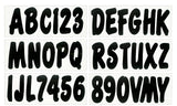 Hardline Products Series 200 Factory Matched 3-Inch Boat & PWC Registration Number Kit, Solid Black - BLK200EC
