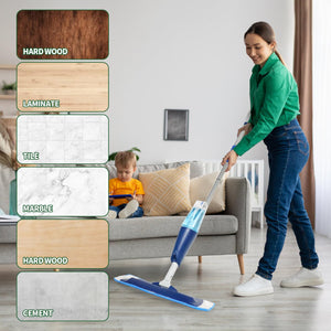 AmaVins 3 Pack Microfiber Cleaning Pads for Bona Mop, Reusable Microfiber Mop Pads for 18 Inch Mop, Hardwood Floor Replacement C