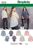 Simplicity Creative Patterns US1013H5 Misses Shirt with Fabric Variations, Size H5 (68101214)