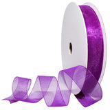 Morex Organdy Ribbon, Sheer, 7/8 x 100 Yards, Purple
