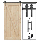 EaseLife 6.7FT Sliding Barn Door Hardware Track Kit & Handle,Big Industrial Spoke Wheel Pulley,Wall Mount,Slide Smoothly Quietly