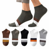 Men And Women Solid Ankle Length Socks Multicolored (SjwPlainPackof 5