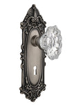Nostalgic Warehouse Victorian Plate with Keyhole Chateau Knob, Single Dummy, Antique Pewter
