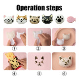 Cute Cat Rice Ball Molds 6 Sets Sushi Molds Bento Box Accessories Kits with 1PC Musubi Maker Press Mold, 2PCS Gimbap Molds Trian