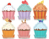 60 Pcs Donut Cupcake Party Plates Cake Shaped Disposable Plates Cupcake Paper Plates Treats Sweet Dessert Plates for Kids Girls 