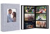 GKN DIY Scrapbook Photo Album, 100 Pages, Holds 300 Photos (4x6 Inch), Linen Cover Memory Book with Front Window, Family Travel