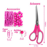 Hot Pink Desk Accessories, Hot Pink Office Supplies, Hot Pink Stapler and Tape Dispenser Set, Hot Pink Desk Accessory Kit, Gift