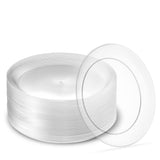 PLASTICPRO [7'' 80 Pack] 7'' inch Premium Heavy Weight Crystal Clear Classy Disposable hard Plastic Salad plates