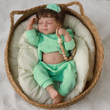 SCOM Realistic Reborn Baby Dolls -18 Inch Silicone Full Body Girl with Anatomically Correct Washable, Lifelike Newborn Sleeping 