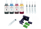Hynear Refill Ink Bottle Set with Syringe & Suction Tool Kit Suitable for 678, 803, 680, 802, 21, 22, 56, 57, 818 (100ml X 4Bott