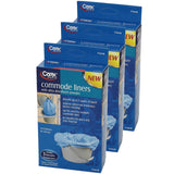 Carex Commode Liners, 21 Liners Fits Most Commodes, with Absorbent Powder, Holds 2 Quarts Liquid, Disposable 7 Toilet Liners