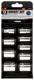 Performance Tool W32002 1/2Inch Drive SAE Socket Set, 9Piece