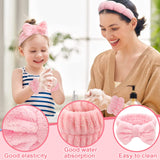 TLUXX 4-Piece Spa Headband & Wristband Set, Reusable Makeup & Skincare Accessories for Face Washing, Preventing Liquid Overflow