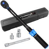 PUIBERS 3/8 Moto Torque Wrench Set 10-110 FT.LB/13.6-149.2 Nm, 72-Tooth Dual-Direction Adjustable Drive Click Torquimetro, Inc