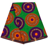BintaRealWax African Fabric 100% Cotton Ankara Kente Print Fabric 6 Yards for Party Dress S1406