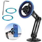 Universal 360 PRO Magnetic Suction Phone Holder Car,Alloy Folding Magnetic Cell Phone Holder for Car [Super Strong Magnet] Brack
