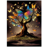 Tree of Life Diamond Art Kits for Adults, Butterfly Diamond Painting Kits for Adults Beginners, 5D Round Full Drill Gem Art Kits