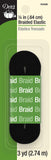 Dritz x, Black Braided Elastic, 1/4Inch by 3Yard
