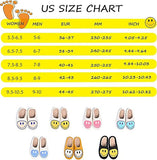 soofylia Cute Smile Face Slippers for Women and Men, Soft Plush Comfy Warm Couple Slip-On House Happy Face Slippers For Winter, Non-Slip Fuzzy Flat Slides in Grey