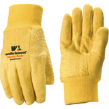 Wells Lamont Handy Andy Mens Yellow Chore Gloves with Rubber Lining, Small (635S)