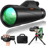 12x56 High Power Monocular Telescope with Smartphone Adapter Tripod Travel Bag, Larger Vision Monoculars for Adults with BAK4 Pr