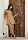 Gosriki Women'S Rayon Viscose A-Line Solid Kurta With Pant (Banjara Beige-Gs_Xl_Beige_X-Large),Beige,,B0F48Z3J51