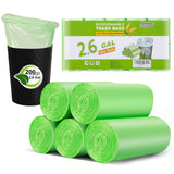 Small Trash Bags 2-2.6 Gallon Plant Starch Based, Inwaysin 200 Count Bathroom Trash Bags, Strong Trash Bags 2.6 Gallon Unscented