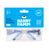 Handy Famm Kids' Blue Safety Glasses, Lightweight Scratch Resistant Protective Eyewear for Children at School, STEM, Outdoor Pla
