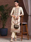 Libas Women'S Poly Crepe Printed Kurta Set (39003 Beige Beige S