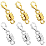 Qulltk Magnetic Necklace Clasp with Lobster Clasp 18K Gold and Silver Magnetic Jewelry Clasps for Necklaces Extender Bracelet Cl